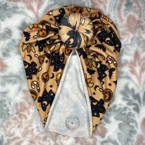 Kids Halloween Pumpkin and Bat Turban